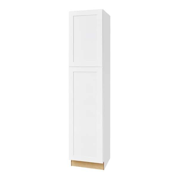 White Shaker 24"D Two Single Door Utility Pantry Cabinet
