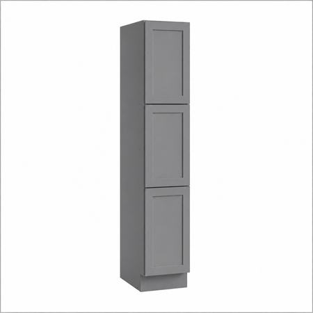 Gray Shaker 18"W Utility Pantry Cabinet with 2 Doors | USA Cabinets Outlet