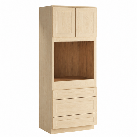 Unfinished Shaker 33" W Single Door Oven Pantry Cabinet | USA Cabinets Outlet