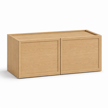 Slim Shaker Oak Double Door Wall Cabinet | USA Cabinets Outlet