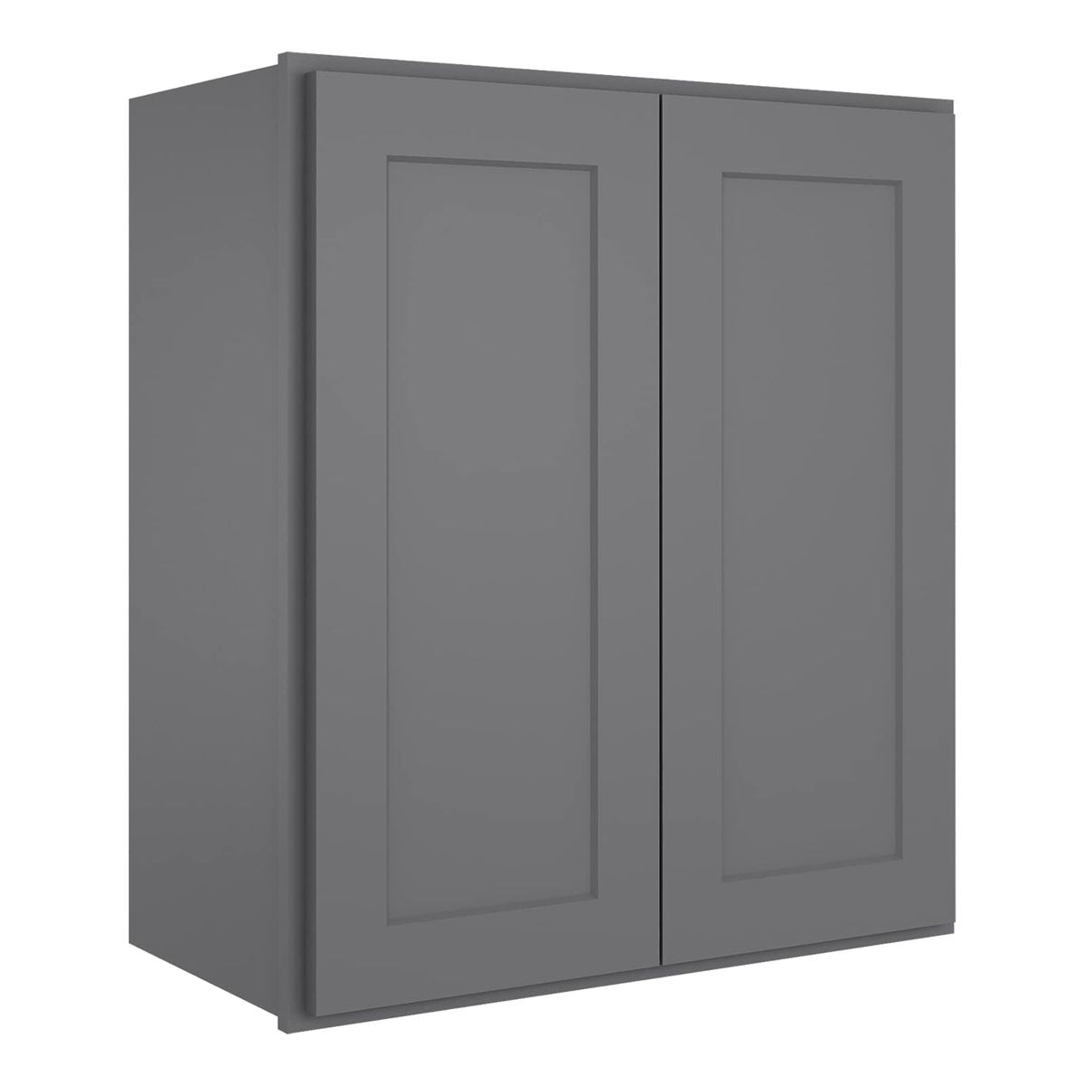 Gray Shaker 42"H Double Door & 3 Shelves Wall Cabinet
