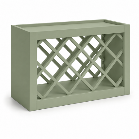 Jade Green Shaker 18"H Wall Wine Rack Cabinet | USA Cabinets Outlet