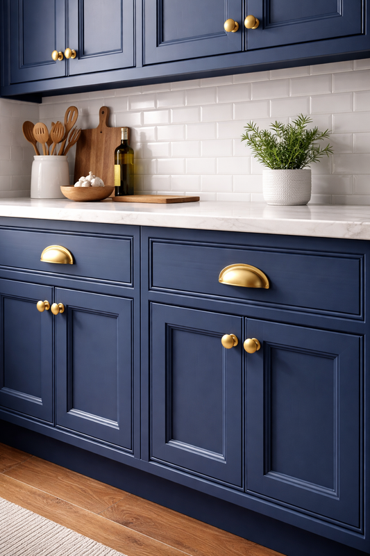 Why Navy Blue Shaker Cabinets Work in So Many Kitchen Styles