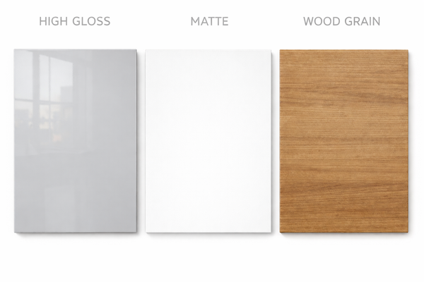 Understanding Cabinet Finishes: Gloss, Matte, and Wood-Textured Surfaces