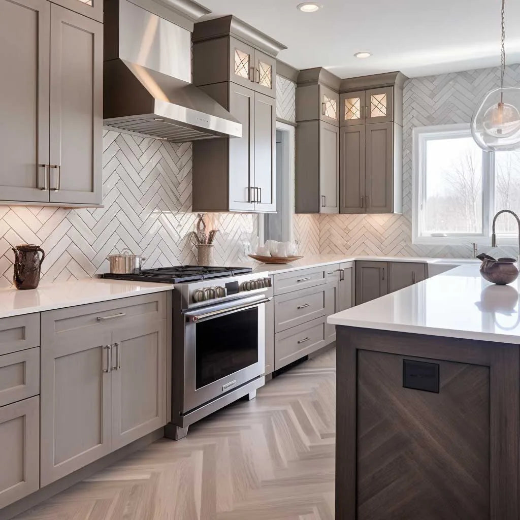 White vs Gray vs Navy Blue kitchen cabinets - USA Cabinets Outlet