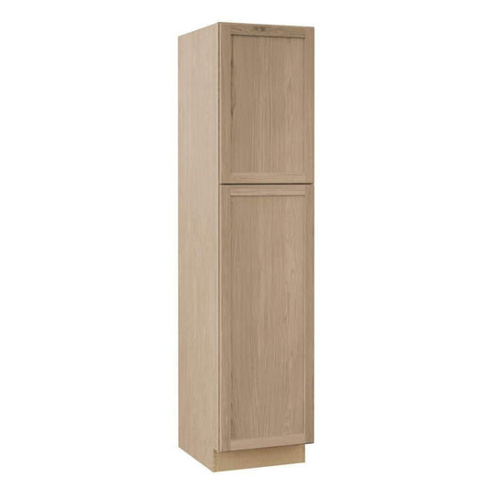 Natural Oak Shaker 27"D Two Single Door Utility Pantry Cabinet