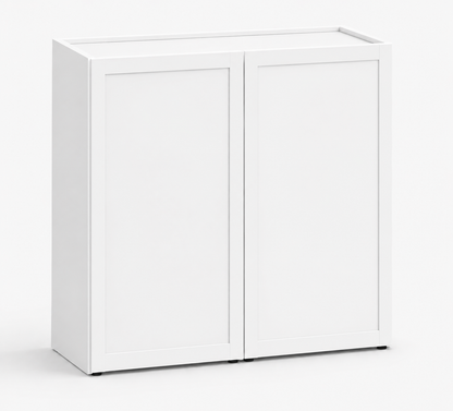 Slim Shaker White 36″ H Double Door Wall Cabinet