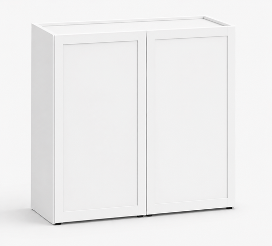 Slim Shaker White 36″ H Double Door Wall Cabinet
