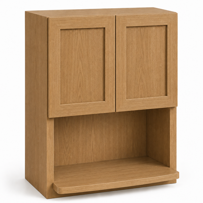 English Toffee Shaker Microwave Wall Cabinet