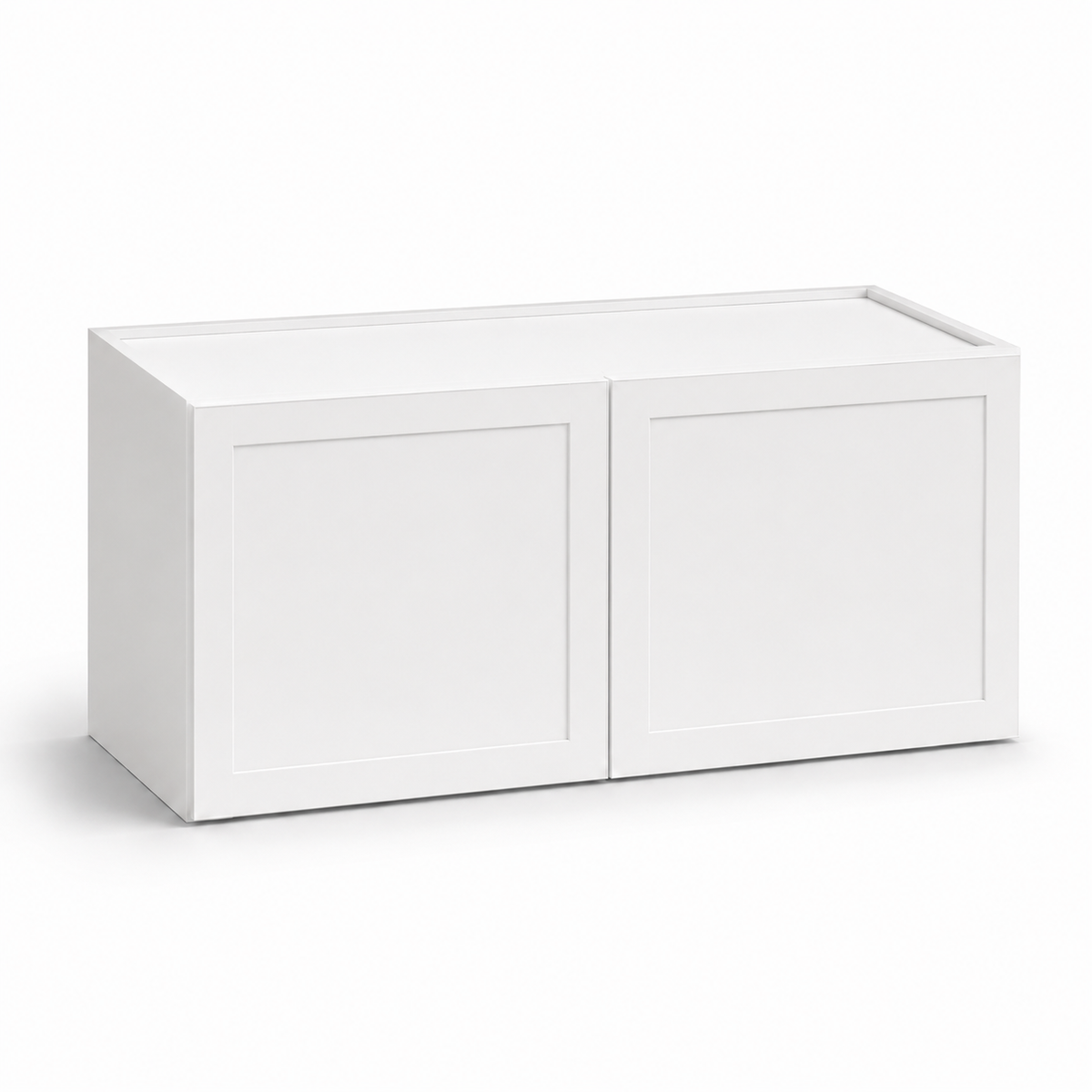 Slim Shaker White 18″ H Double Doors Bridge Cabinet