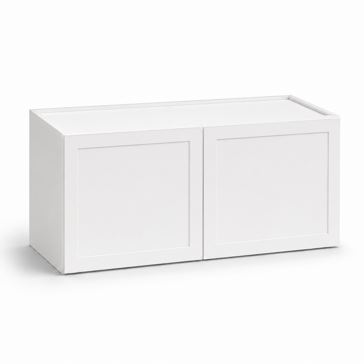 Slim Shaker White 18″ H Double Doors Bridge Cabinet
