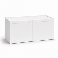 Slim Shaker White 18″ H Double Doors Bridge Cabinet