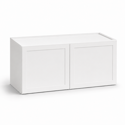 Slim Shaker White 18″ H Double Doors Bridge Cabinet