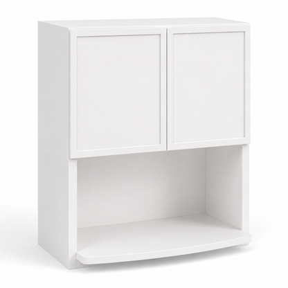 Slim White Shaker Microwave Wall Cabinet
