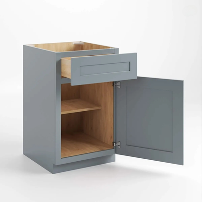 Gray Shaker Base Cabinet Single Door One Drawer