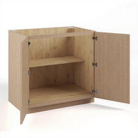 Natural Oak Shaker Base Cabinet Double Doors Full Height