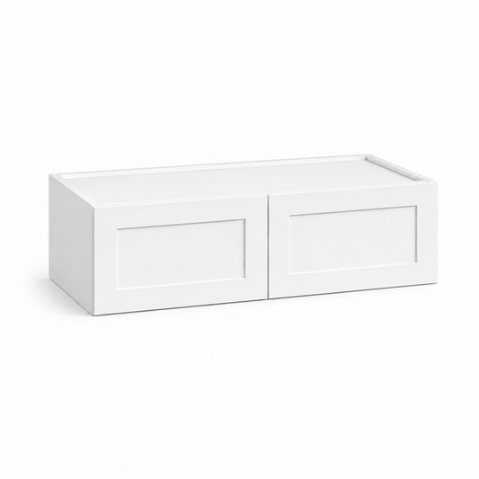 White Shaker 12″ H Double Doors Wall Cabinet