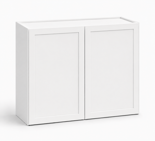 Slim Shaker White 24″ H Double Doors Bridge Cabinet