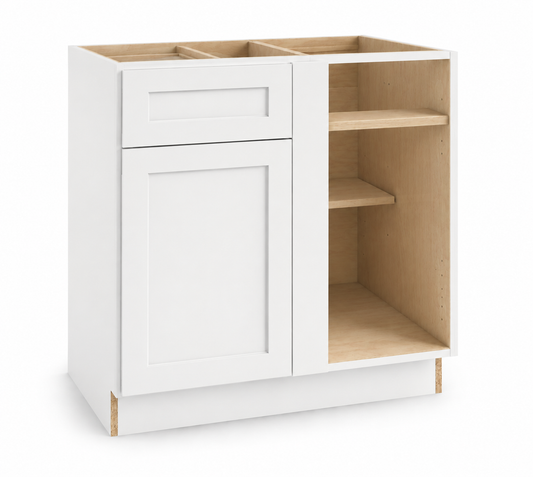 White Shaker Blind Corner Base Cabinet (L/R interchangeable)