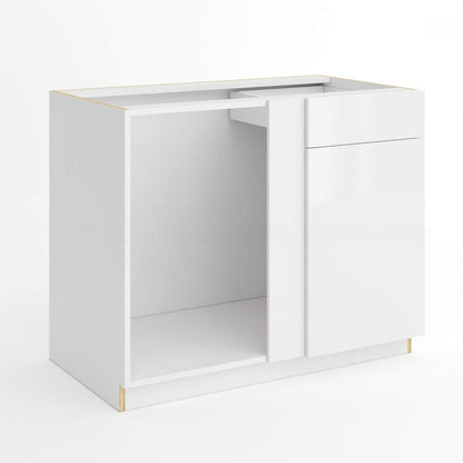 Frameless Gloss White Blind Corner Base Cabinet (Reversible Door)