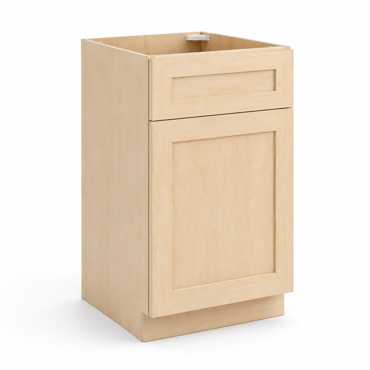 Unfinished Shaker 24"D  Base Cabinet Single Door One Drawer | Unfinished Kitchen Cabinet | USA Cabinets Outlet