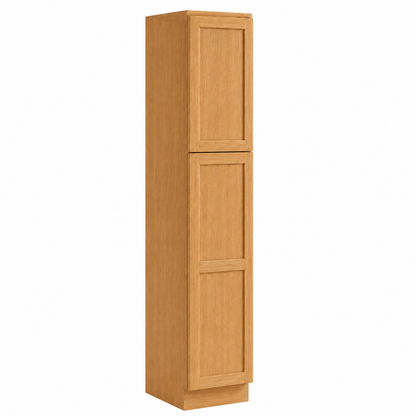 English Toffee Shaker 18”W x 24"D Pantry Cabinet – 2 Doors (Upper & Lower)