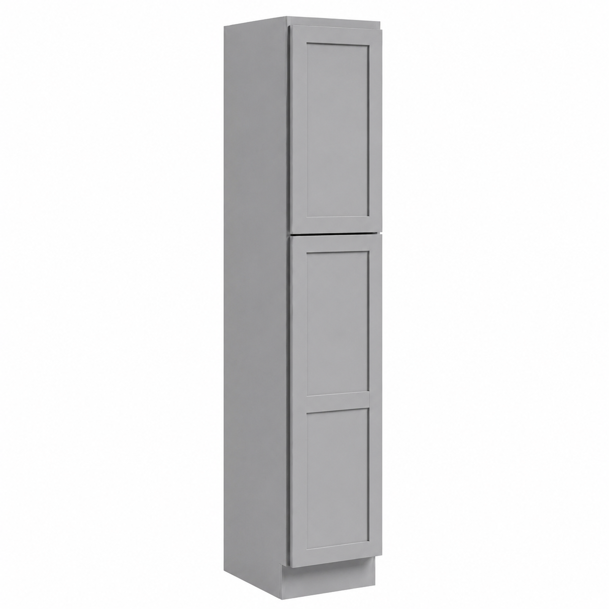 Gray Shaker 18”W x 24"D Pantry Cabinet – 2 Doors (Upper & Lower)