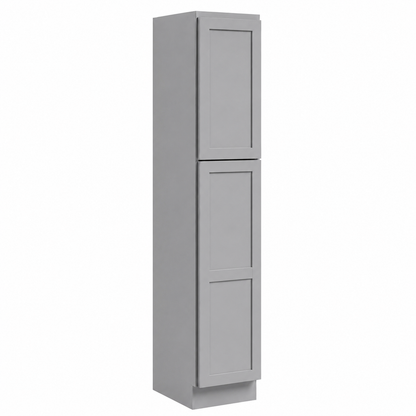 Gray Shaker 18”W x 24"D Pantry Cabinet – 2 Doors (Upper & Lower)