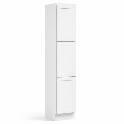 White Shaker 18”W x 24"D Pantry Cabinet – 2 Doors (Upper & Lower)
