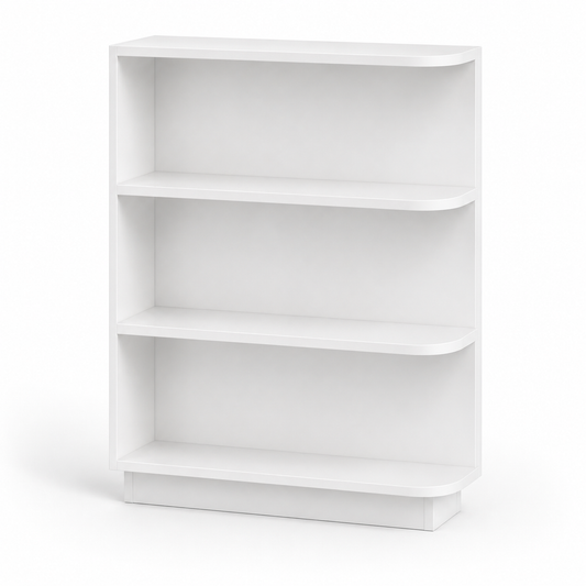 White Shaker Base End Shelf (Reversible)