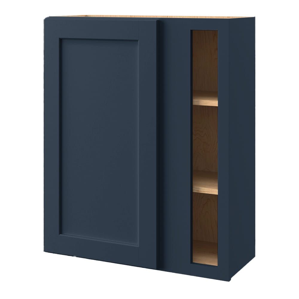 Navy Blue Shaker 36″ H Wall Blind Cabinets
