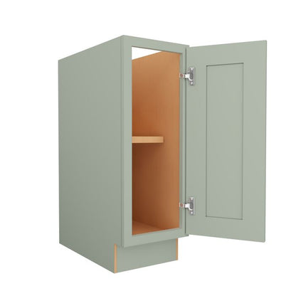 Green Shaker Base Cabinet Single Door Full Height