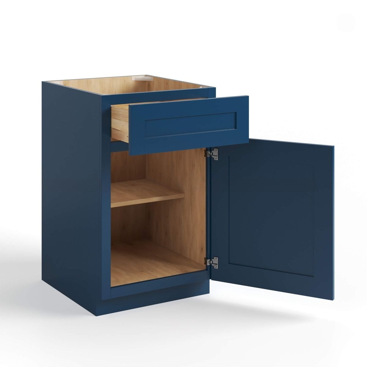 Navy Blue Shaker Base Cabinet Single Door One Drawer