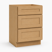 English Toffee Shaker Three Drawers Base Cabinet