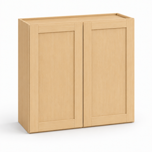 Unfinished Shaker 36″ H Double Door Wall Cabinet