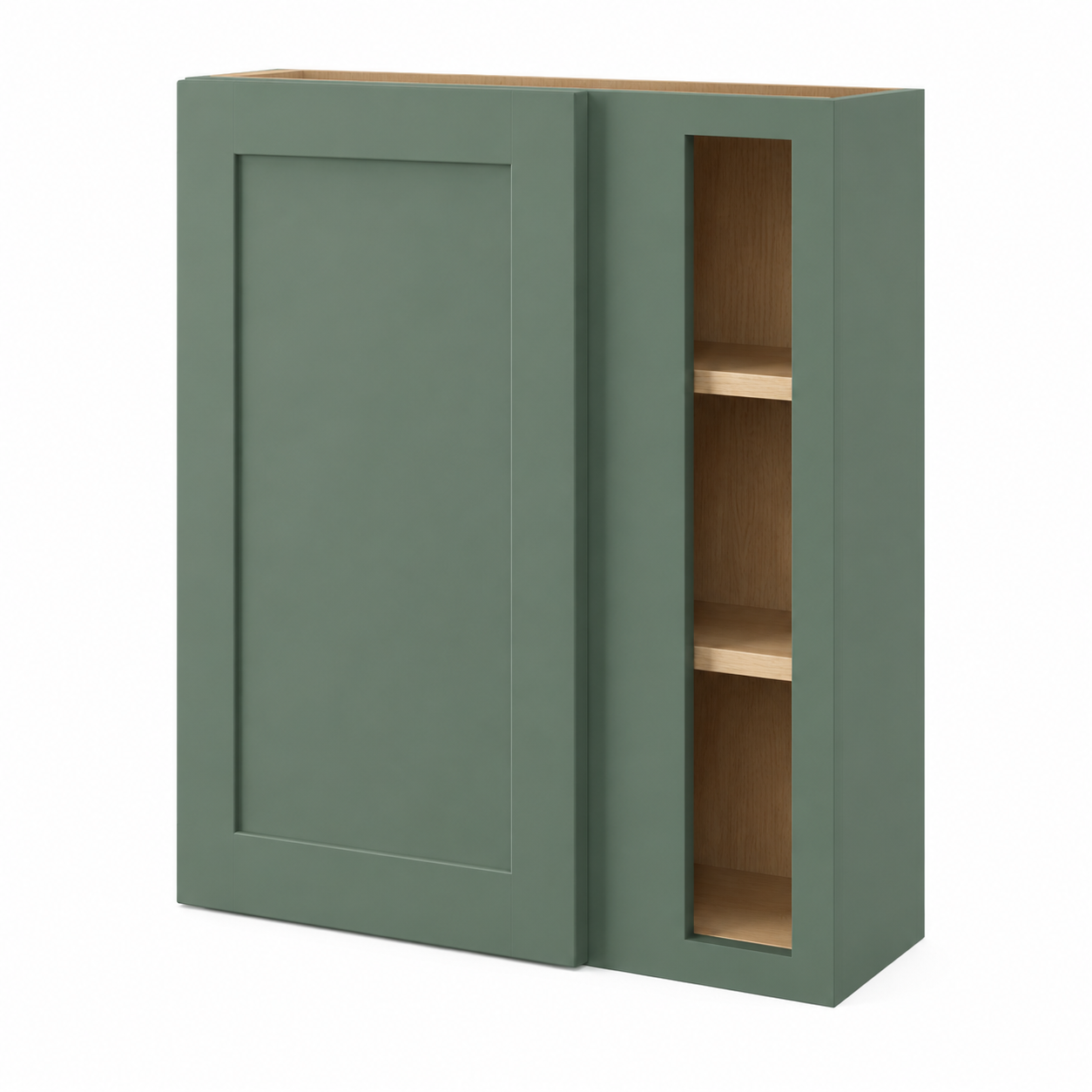 Sage Green Shaker 30″ H Wall Blind Cabinets