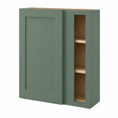 Sage Green Shaker 30″ H Wall Blind Cabinets