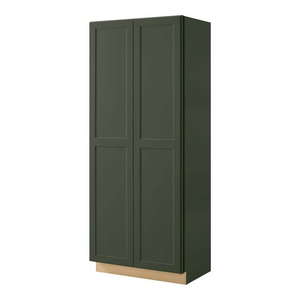 Green Shaker 24″ W Two Double Door Utility Pantry Cabinet