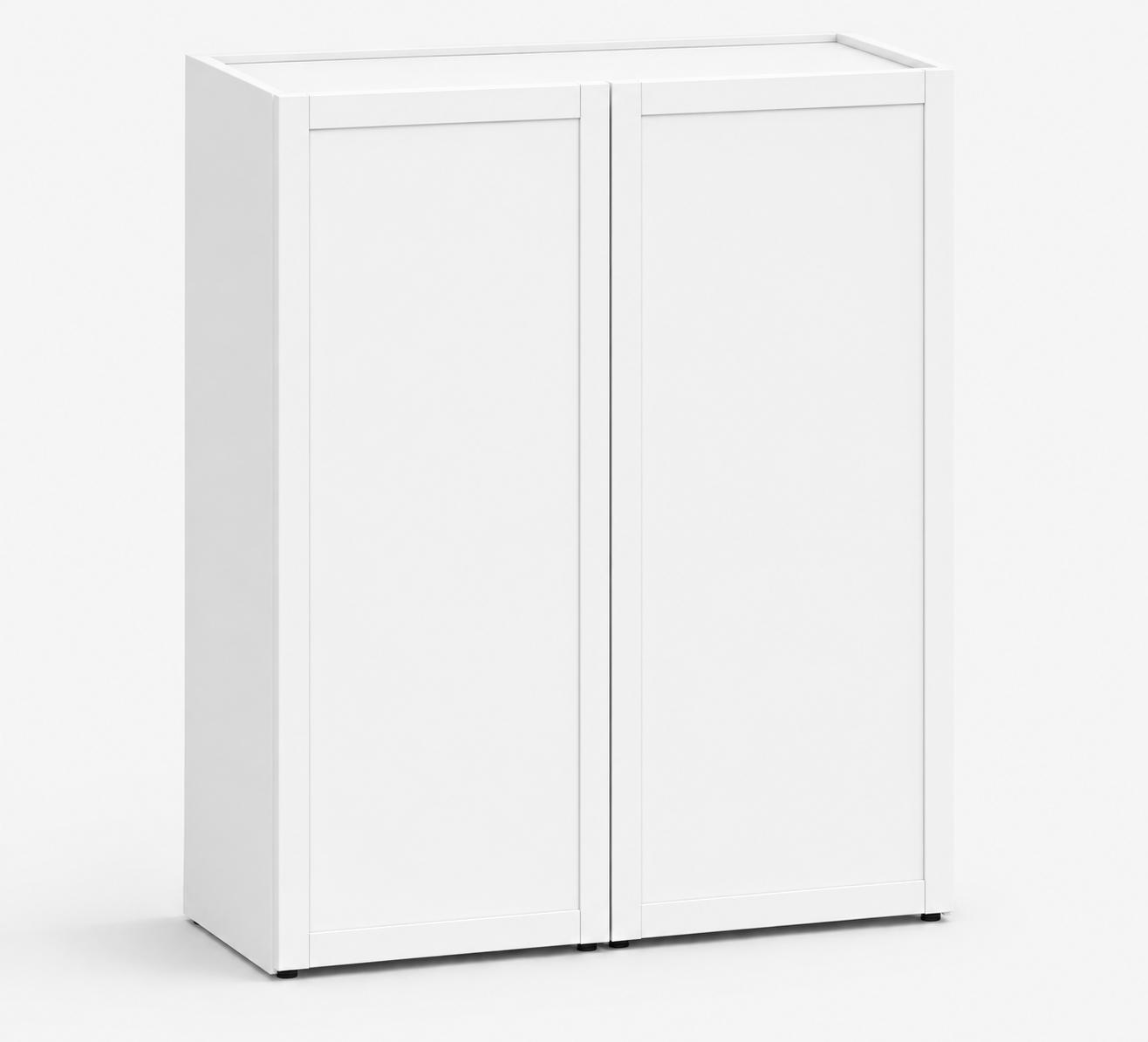 Slim Shaker White 42″ H Double Door Wall Cabinet