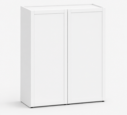 Slim Shaker White 42″ H Double Door Wall Cabinet