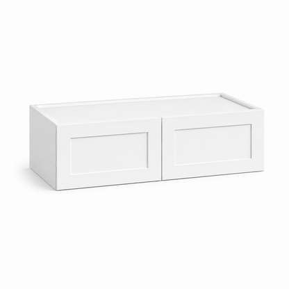 White Shaker 12″ H Double Doors Wall Cabinet
