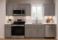 Gray Shaker RTA Kitchen Cabinets – 10 Ft. Kitchen Layout Package