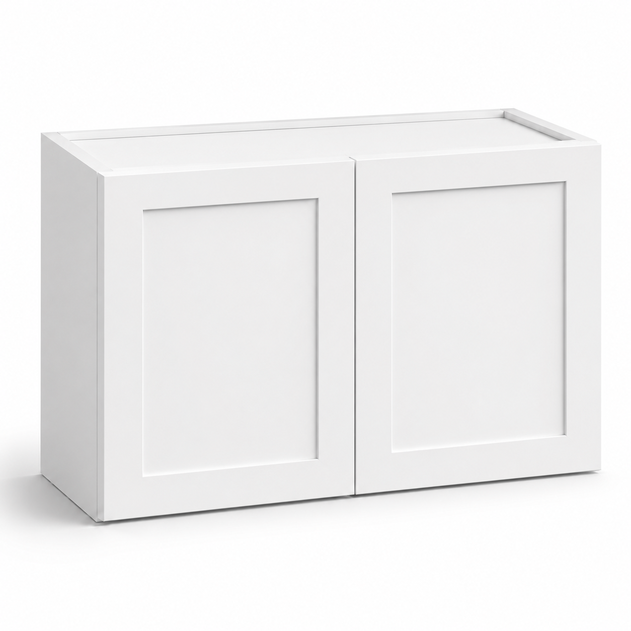 White Shaker 21″ H Double Doors Bridge Cabinet