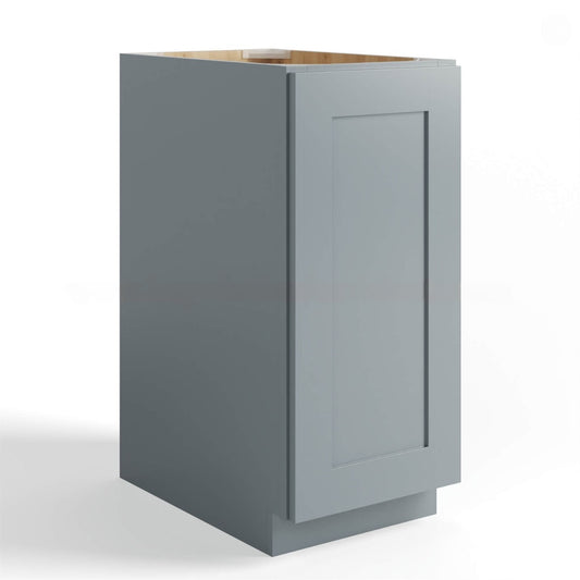 Gray 12"W Shaker Base Cabinet Single Door Full Height