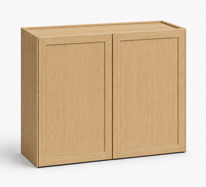Slim Shaker Oak 24″ H Double Doors Bridge Cabinet