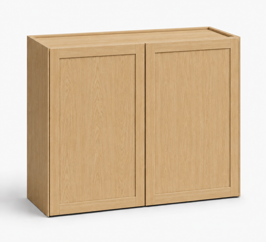 Slim Shaker Oak 24″ H Double Doors Bridge Cabinet