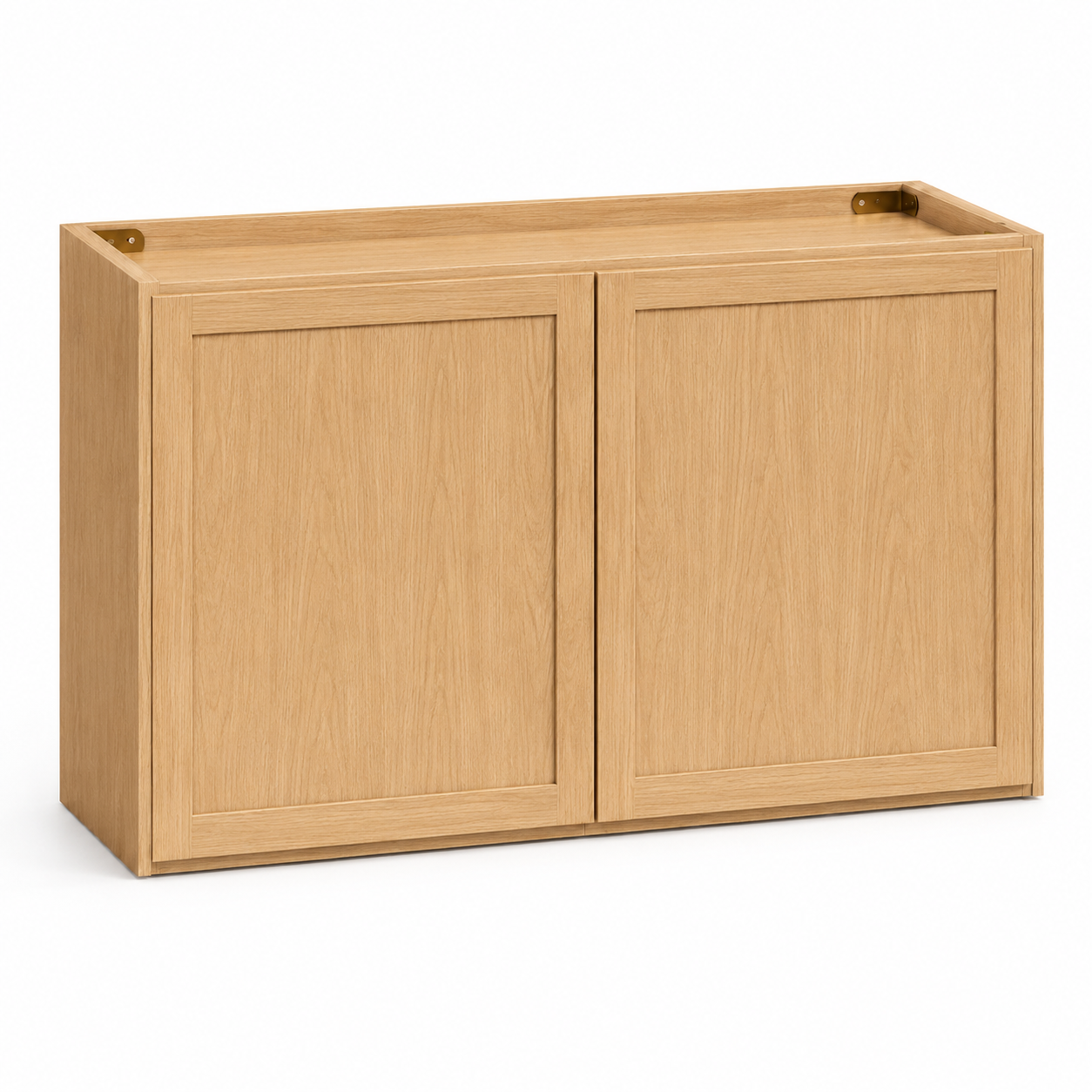 Slim Natural Oak Shaker  Refrigerator Wall Cabinet – 36"W × 24"D – Double Door
