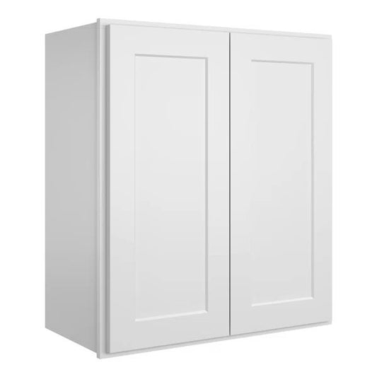 White Shaker 42″ H Double Door Wall Cabinet