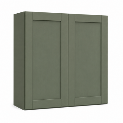 Green Shaker 36″ H Double Doors Wall Cabinet