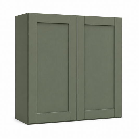 Green Shaker 36″ H Double Doors Wall Cabinet